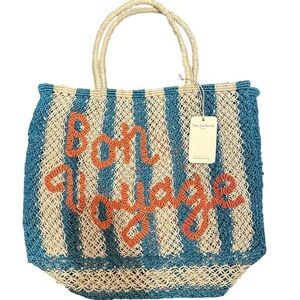 The Jacksons London Jute tote Large / Bon Voyage / NWT / 100% authentic